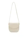 Jil Sander Coin Medium Leather Crossbody Bag In Beige