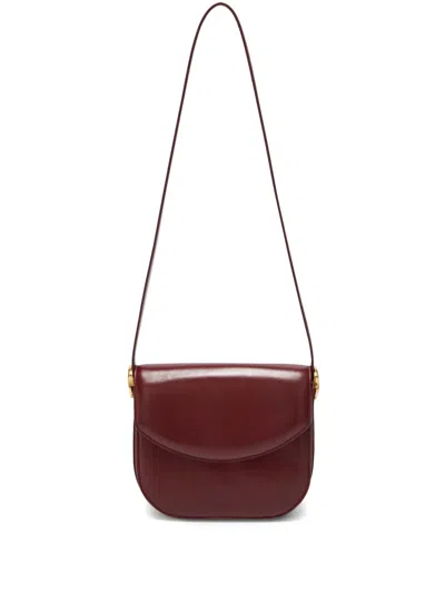 Jil Sander Medium Coin Leather Crossbody Bag In Sumac