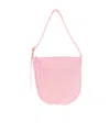Jil Sander Medium Crinkled Leather Shoulder Bag In Pink