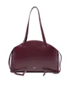 Jil Sander Medium Curved Shoulder Bag In Purple