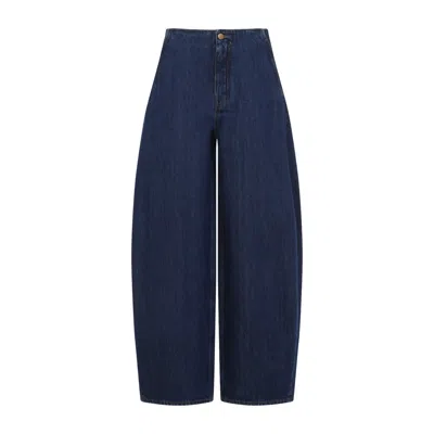 Jil Sander Medium Denim Wide Leg Denim Pants In Blue