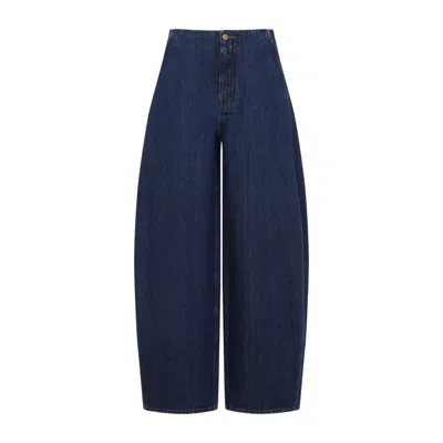Jil Sander Medium Denim Wide Leg Denim Pants In Blue