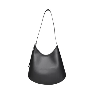 Jil Sander Medium Eldorado Black Leather Bag