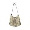 Jil Sander Python Print Leather Shoulder Bag