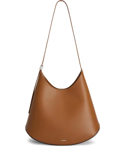Jil Sander Medium Eldorado Shoulder Bag In Brown