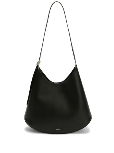 Jil Sander Medium Eldorado Shoulder Bag In Black