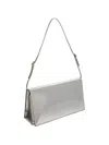 Jil Sander Medium File Laminated Leather Shoulder Bag In Gray