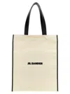 Jil Sander White Medium Flat Tote Bag In Nude