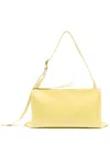 Jil Sander Medium Folded Leather Shoulder Bag In Yellow