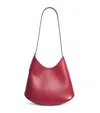 Jil Sander Medium Leather Eldorado Shoulder Bag In Red