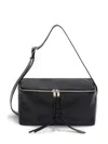 Jil Sander Medium Leather Shoulder Bag In Schwarz