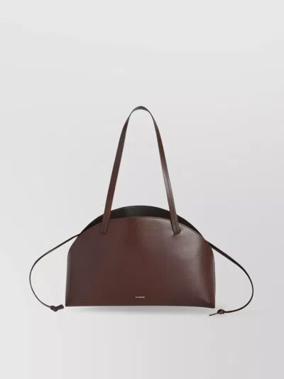 Jil Sander Medium Leather Shoulder Bag With Adjustable Straps