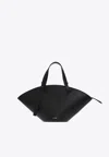 Jil Sander Medium Leather Sombrero Shoulder Bag In Black