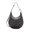 Jil Sander Medium Moon Leather Shoulder Bag In Black