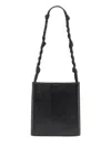 Jil Sander Tangle Medium Black Leather Shoulder Bag