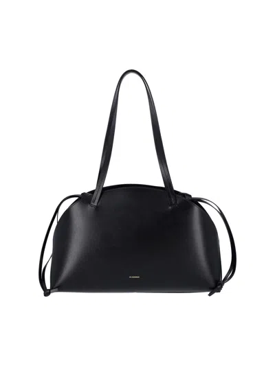 Jil Sander Medium Shoulder Bag "curve Shoulder" In Black  