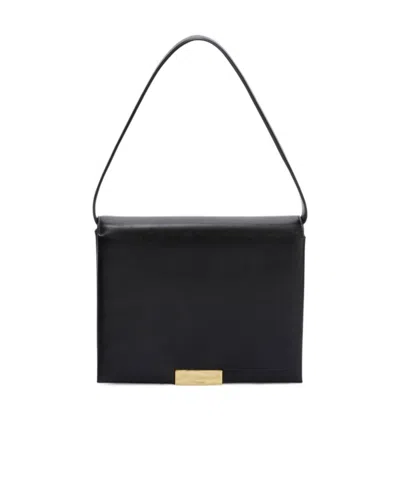Jil Sander Medium-sized Leather Shoulder Bag In Black