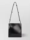 Jil Sander Women Black Leather Large Tangle Shoulder Bag