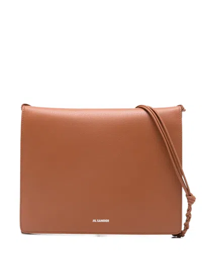 Jil Sander Medium Tangle Cross Body Bag In Brown