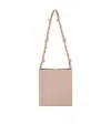 Jil Sander Medium Tangle Leather Crossbody Bag In Nude