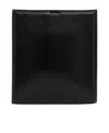 Jil Sander Black Leather Medium Tangle Shoulder Bag In Black