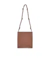 Jil Sander Medium Tangle Leather Shoulder Bag In Brown