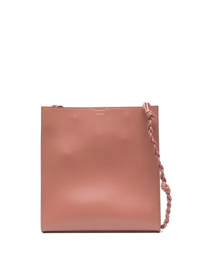 Jil Sander Medium Tangle Leather Shoulder Bag In Pink