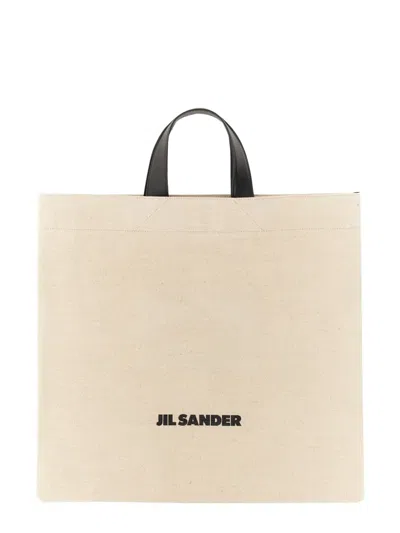 Jil Sander Medium Tote Bag In Neutral
