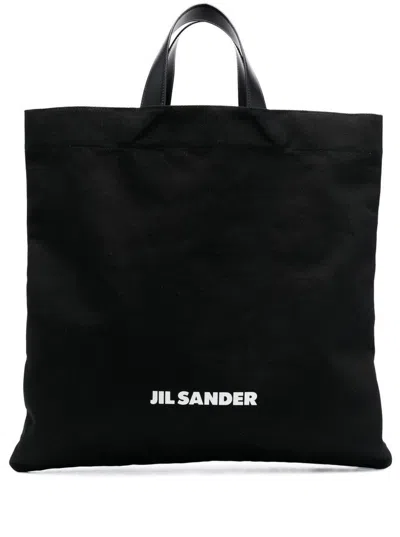 Jil Sander Medium Tote Bag In Black