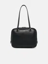 Jil Sander Medium Vision Leather Shoulder Bag In Black