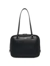 Jil Sander Medium Vision Leather Shoulder Bag In Black