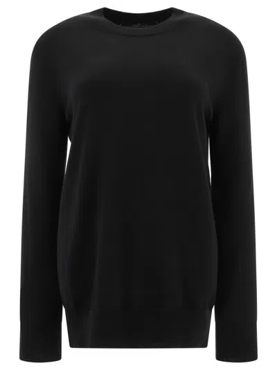 Jil Sander Medium-weight Crewneck Sweater Knitwear Black
