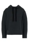 Jil Sander Women's Melange Dark Wool Blend Sweatshirt In Gray