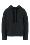 Jil Sander Melange Dark Grey Wool Blend Sweatshirt In Black