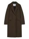 Jil Sander Mélange-effect Coat In Black
