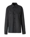 Jil Sander Mélange-effect Virgin-wool Shirt In Black