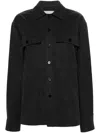 Jil Sander + Mélange Flannel Overshirt In Grey