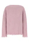 Jil Sander Oversized Sweater Wool Frayed Hem In Pink