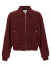 Jil Sander Mlange Wool Bomber Jacket In White