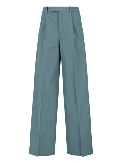 Jil Sander Men's 100% Cotton Trousers In Blue