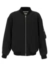 Jil Sander Black Zipped Bomber Jacket In Black