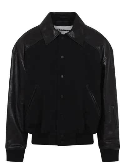 JIL SANDER MEN'S 93 BLOUSON WITH LEATHER
