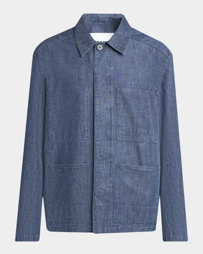 Jil Sander Men & Apos;s Denim Chore Jacket In Purple