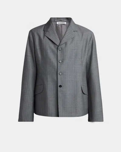 Jil Sander Men & Apos;s Raw-edge Wool Poplin Jacket In Koala
