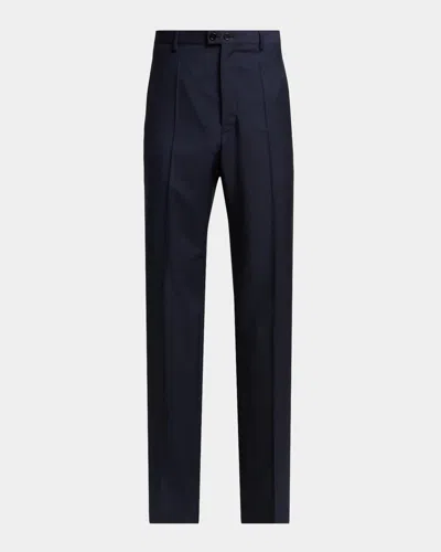 Jil Sander Men & Apos;s Wool Blend Wide-leg Trousers In Blue