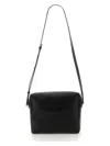 Jil Sander Black Leather Lid Bag With Adjustable Strap In Black