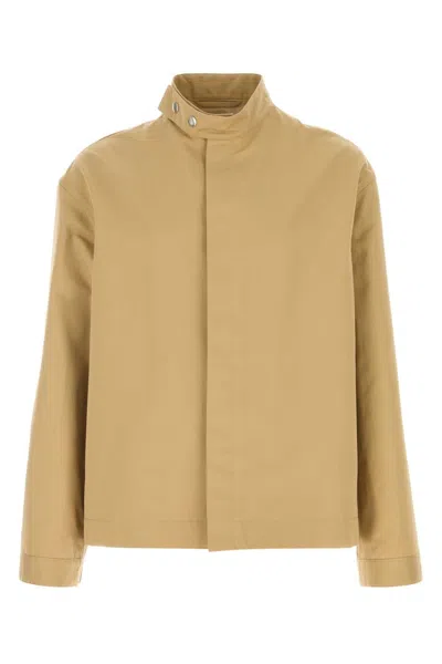 JIL SANDER JIL SANDER MEN BEIGE COTTON BLEND JACKET