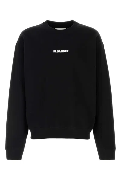 Jil Sander Men Black Cotton Sweatshirt