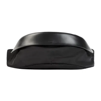 Jil Sander Men's Black Leather Belt Bag For Ss24