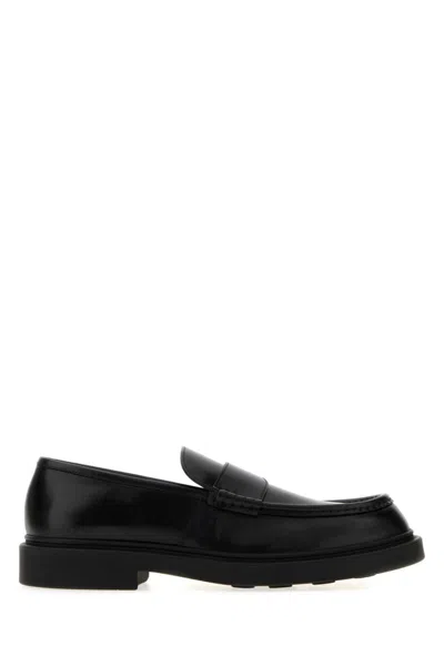 Jil Sander Black Leather Loafers